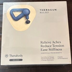 Therabody Theragun Relief Device - Blue and Cream
